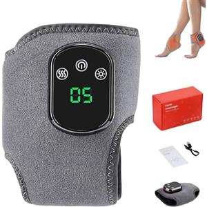 Generic Massaggiatore per piedi 3 in 1, Naxir, massaggiatore 3 in 1, fascia riscaldata per caviglia con 3 modalità di vibrazione, per tendinite d'Achille e fascite plantare, 5 lasciti di calore (1)