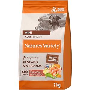 Nature's Variety Crocchette per Cani Mini Adult al Salmone - 7 kg, Senza Cereali, Alimento Completo e Bilanciato