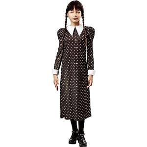 Rubie's Costume Wednesday Mercoledì Addams per bambina Divisa Scuola Classica - Halloween - Carnevale - NON INCLUDE la parrucca e le scarpe - Taglia 9-10 anni (134-140cm)