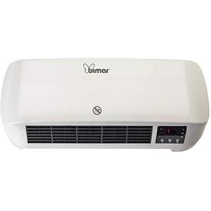 bimar HP090 Termoventilatore a Parete, Termoconvettore Elettrico, Stufa scalda Bagno Elettrico, Riscaldamento a Parete, Display Digitale, Telecomando, Timer 12h, Programma Settimanale