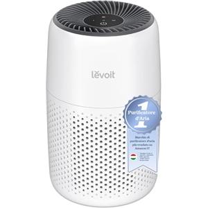 LEVOIT Purificatore d'Aria con Filtro HEPA, 7 Watt, Risparmio Energetico, 3 Velocità Contro Muffe, Polvere, Peli di Animali Fino a 0,3 μm Allergie, in Camera da Letto, 25 dB, Bianco