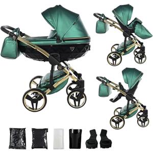 Junama Passeggino Diamond Fluo 2in1 3in1 4in1 (02 - verde, 2in1 con adattatori)