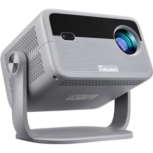 Futuzen Proiettore 4K【E-Focus/Auto Keystone】Proiettore Portatile Girevole a 360°, 600 ANSI Wifi Bluetooth Videoproiettore 1080P 4K Support, Home Cinema Controllo Vocale Proiettores per Smartphone/HDMI/USB