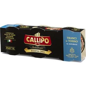 Callipo - Riserva Oro - Tranci di Tonno al Naturale - Tin - 3 x 70g