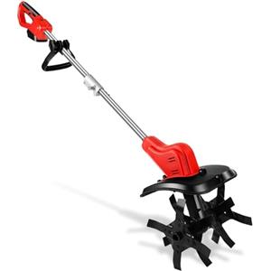 WingFly Motozappa Elettrica per Batteria Makita 18V, Motozappa a Batteria con Schermo LED, Altezza Regolabile, larghezza di lavoro 30 cm, profondità di lavoro 22 cm, per Giardini e Cortili (senza batter)