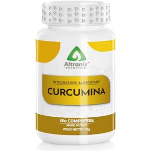 ALTRANIX Nutrition Curcumina Bio 95% Curcuminoidi - 180 Compresse Vegane - Integratore Naturale ad Alta Concentrazione - Antiossidante e Benessere Articolazioni - Made in Italy