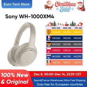 SONY WH-1000XM4 Cuffie wireless con cancellazione del rumore Connessione Bluetooth multipunto Microfono incorporato Ricarica rapida NFC BT5.0