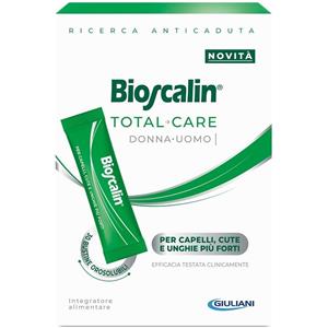 Giuliani Bioscalin Total Care - Integratore Alimentare per Capelli, Unghie e Cute, 30 Bustine con Zinco, Vitamina D3 e Aminoacidi