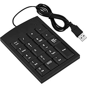 Ejoyous Mini Tastierino Numerico, Tastierino Numerico Meccanico Ultrasottile Tastierino Numerico USB 19 Tasti Piccola Tastiera Portatile con Cavo da 1,5 M per Computer Portatili Desktop