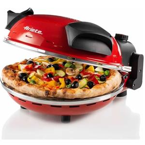 Ariete 909 Forno Pizza - Pizza in 4 minuti - Piastra in pietra refrattaria con trattamento antiaderente - Temperatura max 400° - 1200 Watt - Timer 30'