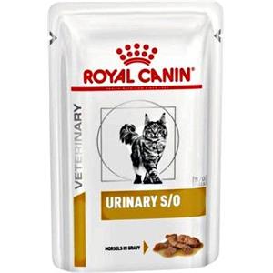 Royal Canin Urinary S/O Umido per Gatti - Bocconcini in Salsa 85 g, Alimento Dietetico per la Dissoluzione dei Calcoli di Struvite