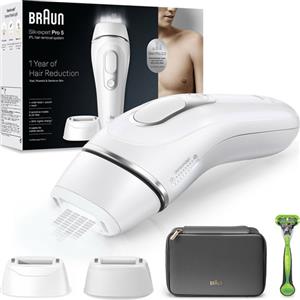 Braun Silk-expert Pro Epilatore Luce Pulsata Silk·expert Pro 5, Epilazione A Casa Tua, Con Custodia, Rasoio Uomo Gillette, 2 Testine, PL5145