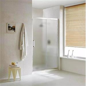 GT-LUX PARETE PORTA NICCHIA BOX DOCCIA IN VETRO OPACO SATINATO 6MM APERTURA SCORREVOLE DA 93 A 172 CM ALTEZZA 190 CM (140 x 190 cm)