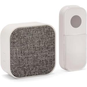 VELAMP - Campanello Senza Fili da Esterno e Interno TAYLOR a Batterie con 1 Ricevitore da Interno, Citofono Senza Fili da Esterno Impermeabile, Portata 150m, 36 Suoni Regolabili, Spia, Campanello Casa