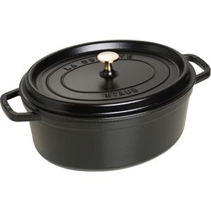 STAUB La Cocotte Casseruola Ovale, Ghisa, Nero, 33 cm