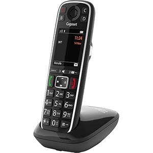 Gigaset E720 Telefono analogico/DECT Nero Identificatore di Chiamata E720, Telefono analogico/DECT, Cornetta Wireless, 200 Voci, Identificatore di Chiamata, Short Message Service (SMS), One size [Versione tedesca]