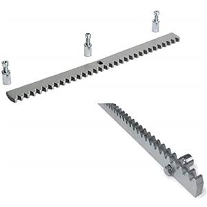 FP-TECH CREMAGLIERA CANCELLO 1 METRO ACCIAO ZINCATO MOTORE CANCELLO SCORREVOLE + 3 GANCI