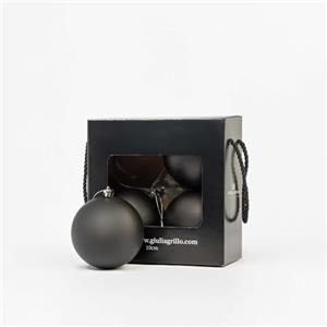 Giulia Grillo Sfera Natalizia Opaca Nera (4, ⌀10cm)