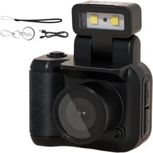 Genérico Piccola macchina fotografica vintage fotocamera digitale - Videocamera istantanea vintage 1080p | registratore multifunzionale videocamera vintage compatta portatile per Vlogging