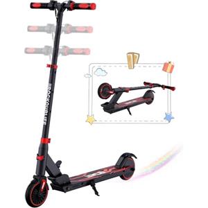 RCB TECH Monopattino Elettrico Bambini (8-12-16 anni), Pieghevole Monopattino elettrico per bambini, Autonomia Max 16 KM, Max. 20 KM/H, Regalo per bambini e adolescenti （Rosso）