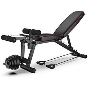 WOERD Panca Palestra Regolabile Pieghevole, Panca Palestra Panca Pesi Multifunzione Schienale Corpo Solido Leg Extension Leg Curl Machine, Regolabile in 5 Livelli