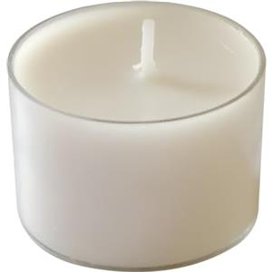 Cereria Di Giorgio - 50 Tealight con Cup Trasparente - Diametro 3.9 cm Altezza 2.7 cm - Colore Bianco Cloud - Durata 8 Ore - Non profumate