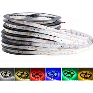 FOLGEMIR 5m Striscia LED - giallo, 2835 SMD 300 Striscia luminosa LED, Illuminazione 12V, IP65 impermeabile, Flessibile, Retroilluminazione morbida