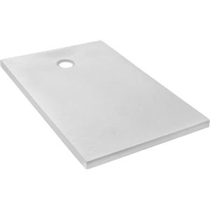Jacob Delafon - Piatto doccia extra piatto IPSO - Fabbricazione francese - Materiali riciclati - Senza Molla - Antiscivolo e Antimicotico - 120 x 90 x 3,5 cm - Texture pietra, bianco opaco - E62304