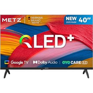 Metz QLED 40 Pollici Smart TV FHD MQF7000Z, HDR10, Dolby Audio, Riduzione Luce Blu, Google TV, Googlecast,Tuner DVB-T/T2/C/S/S2/Analogico