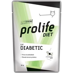 Prolife Diabetic Cibo Umido per Gatti - 85 g, Alimento Completo per Diabete, Privo di Carboidrati e Ricco di Proteine