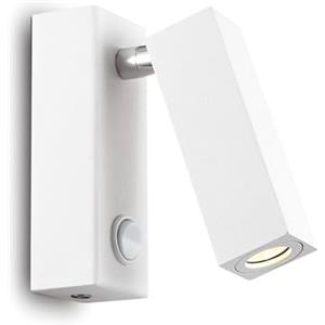 Ideal Lux Lampada da Parete PAGE AP SQUARE Bianco - LED Integrato, Orientabile, Alluminio