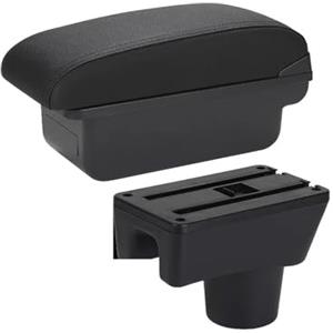 LAYYSD Bracciolo Auto Per Toyota Aygo X 2012-2017 2018 2019 Box Bracciolo Retrofit Parti Scatola Di Immagazzinaggio Accessori Auto(C2 Black line NO USB)