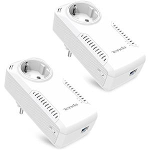 Tenda p1001pkit AV1000 Power Line con adattatore AC (Mbit/s, 2 porta LAN Gigabit, Presa) Bianco