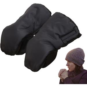 COMFOLIVING Sacco a mano per passeggino | Muff a mano per passeggino in peluche | Guanti per passeggino, guanti universali antigelo per passeggino invernale, impermeabili, caldi