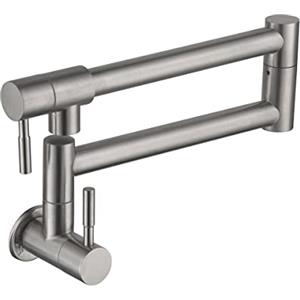 Homelava Rubinetto Pieghevole da Cucina a Parete, Rubinetto Dell'acqua Fredda, Acciaio Inossidabile 304, Spazzolato