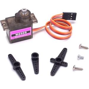 VUNIVERSUM 1 X Premium Mini Servo MG90S 100% metallo ingranaggio con spina JR a 3 pin 25 cm 22 AWG cavo per drone RC Copter fai da te elicottero robot