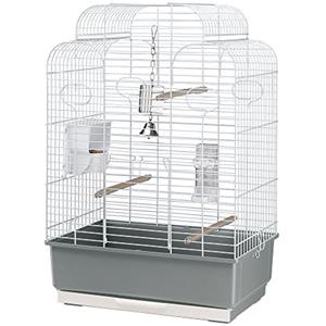 Ferplast Gabbia per Uccelli GALA Gabbia per Pappagalli, Cenerini, Pappagallini, Parrocchetti, Calopsite, in Metallo, Accessori inclusi Posatoi Mangiatoie Girevoli, 50 x 30 x h 75,5 cm.