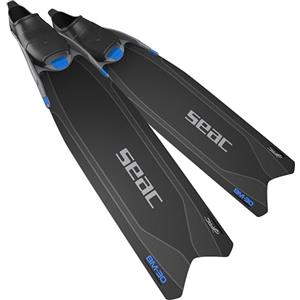 SEAC BM30, Pinne Lunghe da Apnea con Pala di Nuova Generazione, Nero, 43/44