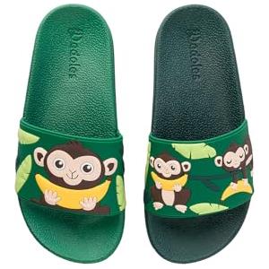 Dedoles Ciabatte Donna Uomo & Bambini Sandali per Spiaggia e Piscina con tanti Design Patatine Fiori Volpe Lama Nuvole Ketchup Regalo, Colore: Scimmia nella giungla, Misurare: 34 EU