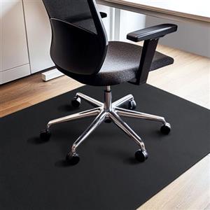 COSYLAND Tappeto sedia ufficio 90x120 cm - Tappeto sedia gaming antiscivolo, Tappeto per sedia con ruote, protezione pavimento per parquet, ideale per pavimenti duri (Nero)