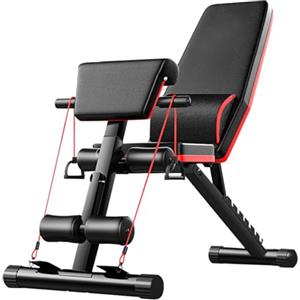 TIANJZSUN Panca multifunzione pieghevole a campana - 6 in 1 Home Fitness Chair (Black)