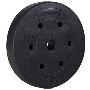 SPRINGOS - Dischi per bilanciere da 1 kg, 1,25 kg, 2,5 kg, 5 kg, 10 kg, 15 kg, 20 kg, in plastica, peso per allenamento con pesi in plastica, 5 kg.