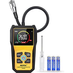 MESTEK Rilevatore di Gas MESTEK Rilevatore Perdite di Gas per Metano, Gas Naturale, Propano Butano, GPL Combustibile Portatile Allarme Sonoro Casa Digital Display LED per Domestico Cucina Garage Benzina