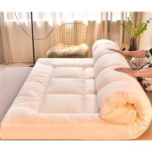 Generic Materassi giapponesi King Size Gel Memory Foam Topper per letto matrimoniale traspirante cammello futon materasso da pavimento 150 x 200 cm