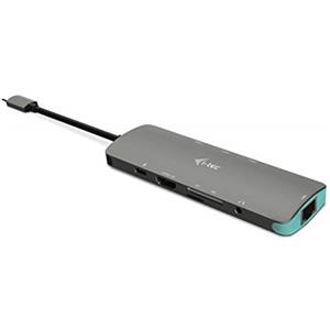 i-tec USB-C 4K Nano Docking Station Metallo 1x HDMI 1x Ethernet GLAN 3x USB 3.0 1x SD/MicroSD 1x Audio Power Delivery 100W per Windows MacOS Android ChromeOS Thunderbolt 3 Compatibile