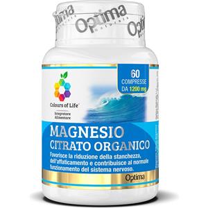 OPTIMA NATURALS Srl Optima Naturals, Magnesio Citrato Organico, 60 Compresse