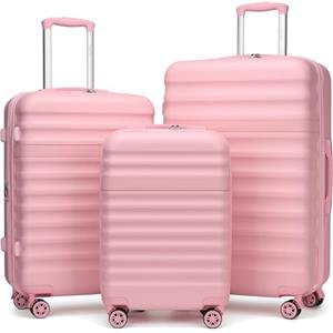 KONO Valigia Bagaglio a Mano Trolley Piccola Valige Rigida ABS+PC Hardshell Leggero Viaggio Cabina con 4 Ruote e TSA Lucchetto, Grigio/Marrone