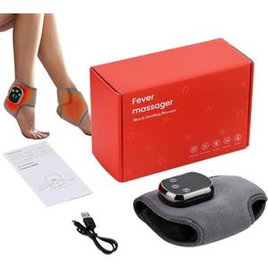 Generico Massaggiatore Per Piedi,Massaggiatore Elettrico Riscaldato Con Fascia Avvolgibile | Braccia Della Caviglia D3 Modi Vibrazione Fascia Termica Caviglia USB Ricaricabile Per Massaggio E Sollievo Disagio