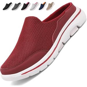 Acfoda Zoccoli Uomo Sabot Ciabatte Ortopediche Donna Estive Traspiranti Pantofole da Casa Leggero Comode Sandali Spiaggia Antiscivolo Scarpe Giardino con Plantare Estraibile Rosso 37