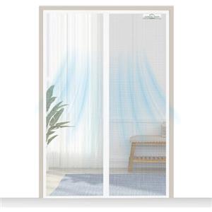 SCREEN DOOR Zanzariera Magnetica per Porta 115x210cm | Zanzariera Porta Finestra di Alta Qualità, Protezione Insetti, Facile da Montare - Bianco